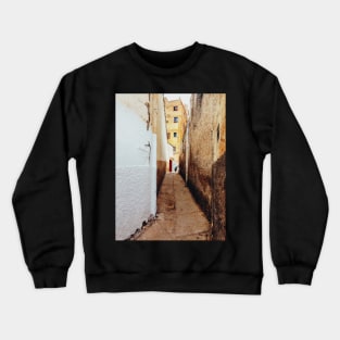 Alley in Residential Neighbourhood in Morocco Crewneck Sweatshirt